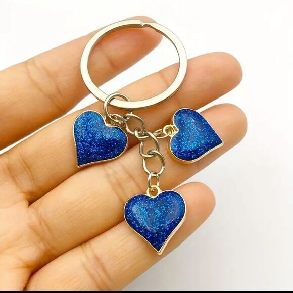 Enamel Alloy‎ Heart Key Rings Chains For Women - Picture 3 of 4
